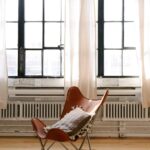 Leather-Clad Leisure Chair 2 table wood house chair floor window